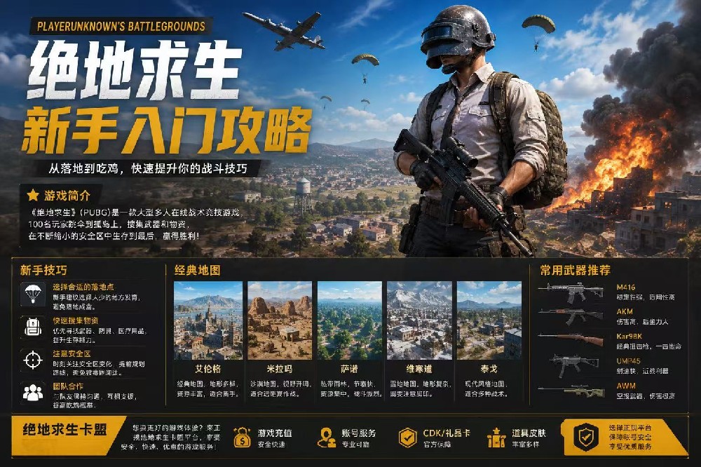 绝地求生新手入门攻略:从落地到吃鸡,全面了解PUBG的游戏魅力